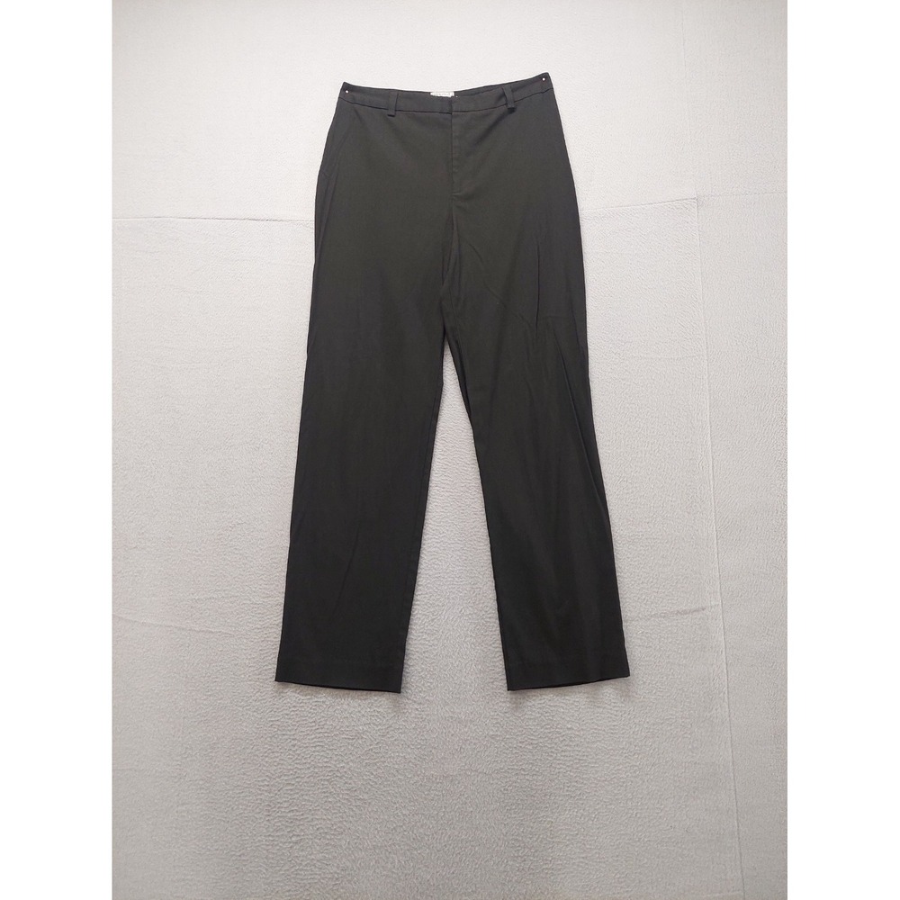 Gap Women Dress Pants 8 Black Zip Hook & Eye Button High Rise Stretched Formal